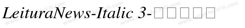 LeituraNews-Italic 3字体转换